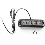 Auto Led Light,Gledto 4 LEDs 4W Law Enforcement Waterproof Emergency Hazard Warning Flashing Car SUV Truck Vehicle Construction LED Top Roof Mini Bar Strobe Light (Red and White)