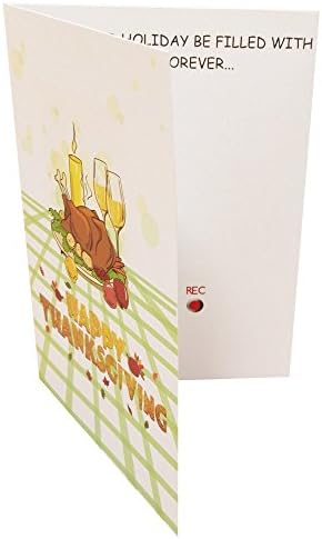 Thanksgiving Greeting card With Voice Message Recordable Function Personalized Pack of 2