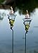 H Potter Glass Torches Garden Patio Deck Copper Tops Set of 2 Landscape Outdoor Lighting