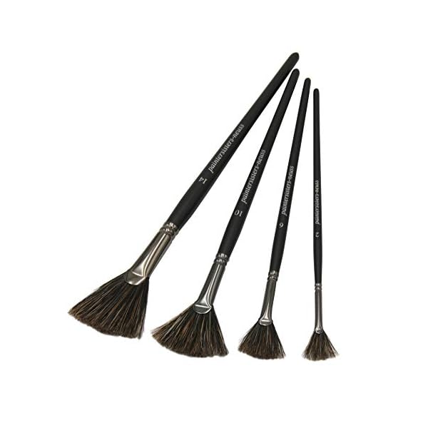 PaintersistersÂ® FÃ¤cherpinsel 8er-Set, Naturborsten, Pinselset fÃ¼r Acryl- und Ãlfarbe, Landschaftsmalerei, KÃ¼nstlerpinsel zum malen, Pinsel aus Naturhaar – Bild 5