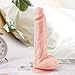 Thrusting Dildo Sex Toy for Women with 5 Thrusting & Rotating Actions 7 Vibration Modes for G Spot Clitoral Anal Stimulation, PALOQUETH Realistic Vibrating Dildo Vibrator Thruster 8.5 Inch