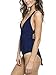 Zity Women Sexy V Neck One Piece Swimsuit Solid Backless Swimwear