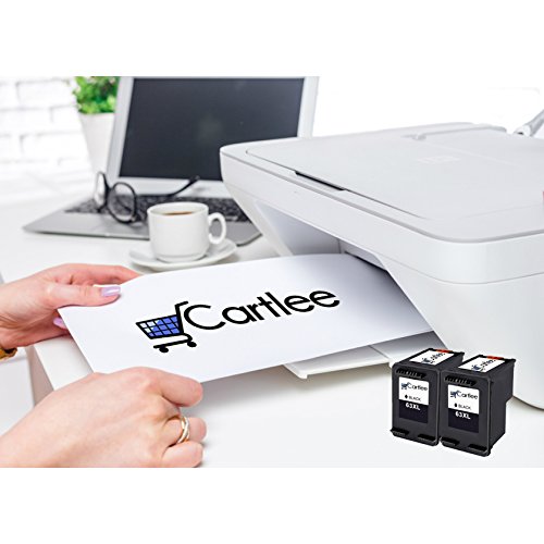 Cartlee 2 Black Remanufactured 63XL 63 XL High Yield Ink Cartridges for Envy 4512 4520 DeskJet 3632 2130 1110 1111 1112 2132 3630 3634 3637 3636 OfficeJet 3830 3833 4650 4655 4652 Printer