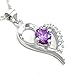 You Are the Only One in My Heart [Purple] Sterling Silver Pendant Necklace