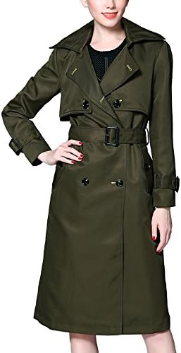 Women's Trench Coat Overcoat Jacket Elegant Long Trench Coat With Belt