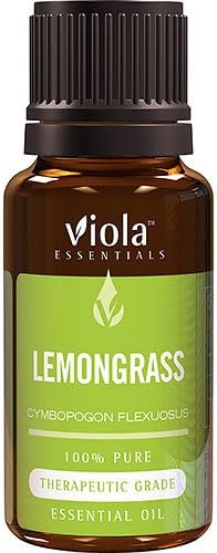 Lemongrass Essential Oil (Cymbopogon Flexuosus) 15ml - 100% Pure Therapeutic Grade Oil by Viola Essentials - Relieves Stress, Anxiety and Headaches | The Best Skin Care | Antimicrobial Therapy