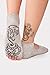 Yoga Socks Toeless Pilates Barre Grip Non Slip 2 black + 2 grey (4 pairs)