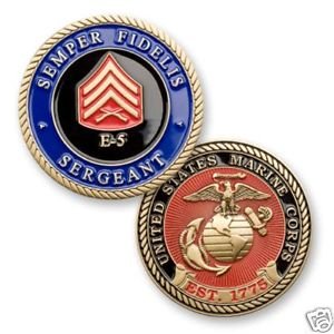 Marine Corps E5 Sergeant Coin