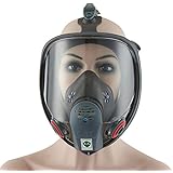 Holulo Organic Vapor Full Face Respirator Respiratory Protection Gas Masks Paint Pesticide Chemical Formaldehyde Anti Virus Full w/ Activated Carbon Respirator