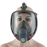  Holulo Organic Vapor Full Face Respirator Respiratory Protection Gas Masks Paint Pesticide Chemical Formaldehyde Anti Virus Full w/ Activated Carbon Respirator