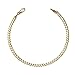 Floreo 10k Yellow Gold 4mm Solid Curb Cuban Chain Ankle Bracelet Anklet for Women, 9 Inch