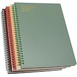 Spiral Notebook, 4 Pcs B5 Thick Plastic Hardcover