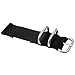 Adebena 22mm 2 Piece PVD Heavy Nato Nylon Watch bands Replacement Watch Strap,3 rings