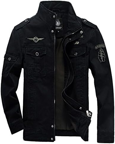 Kolongvangie Men's Casual Bomber Jacket Windbreaker Outdoor Sportswear Military Style Coat