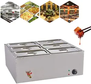 110V 850W 6 Trays Electric Food Holding Cabinet Steamer Stainless Steel Counter Top Warmer Food Warmer Steam Table Widely Used in Catering and Other Places or Activities with Great Demand