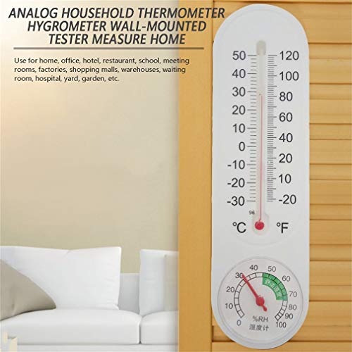 Coldcedar Analog Household Thermometer Hygrometer Wall-Mounted Tester Measure Home
