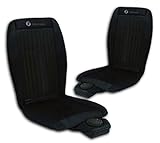 Zone Tech Cooling Car Seat Cushion – 2-Pack Black 12V Automotive Adjustable Temperature Comfortable Cooling Car Seat Cushion
