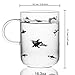 ELITEA Penguin Glass Coffee Mug with Handle Clear Cute Mugs Cup for Drinking Penguin Gift 16.3oz