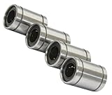 Pack of 4 LME12UU Linear Motion 12 mm Ball Bushings, Closed Type, Metric