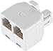 Ge 26191 Duplex Wall Jack Adapter (White, 4-Conductor) primary