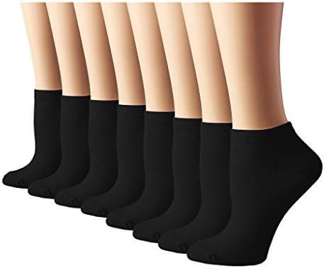 Women's Athletic No Show Running Socks 8 Pack - Extended Size