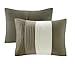 Comfort Spaces Windsor Set-5 Piece-Khaki, Brown, Ivory-Pintuck Pattern-King Size, Includes 1 Comforter, 2 Shams, 1 Decorative Pillow, 1 Bed Skirt