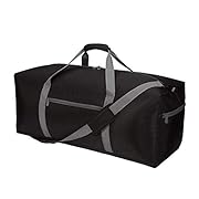 30 inch Foldable Travel Duffel Bag 75L Lightweight for Luggage Camping Sport V2.0 (Black)