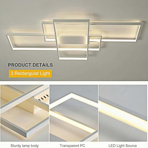 Lumbryzn Modern Dimmable LED Ceiling Light, Living Room and Bedroom Lamp, LED Ceiling Light for Kitchen, Office and Living Room Decorative