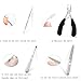 Tseoa Nail Clippers for Thick and Ingrown Toenails Tools, 5PCS Precision Stainless Steel Pedicure Kit,Cuticle Trimmer Remover Pusher for Thick or Ingrown Toenail Clippers (Ingrown toenail tools)