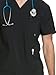 Cherokee Infinity V- Neck Men's Scrub Top with Rib Knit Back Panels CK900A, L, Black