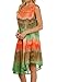 Sakkas 605 Desert Sun Caftan Dress / Cover Up - Coral / Brown - One Size
