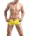 DESMIIT Men's Rope Waist Design Swimming Shorts Yellow US Medium Asian XL