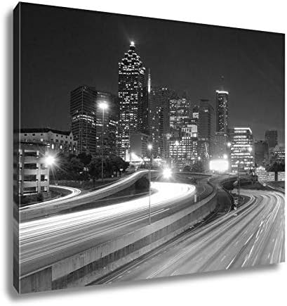 Amazon Com Ashley Canvas Downtown Atlanta Skyline Wall Art Home