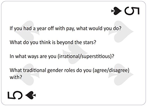 Conversation Cards. 200 Fun and Unique Conversation Starters on Classic Playing Cards. 2-games-in-1.