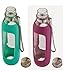 Contigo Purity Glass Water Bottle, 20-Ounce, 2 Pack Greyed Jade/Radiant orchid