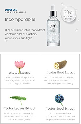 Korean Skin Care - The YEON Lotus Root 365 Moisture Capsule Essence (50 ml/Net wt. 1.7 oz) - Moisture Barrier