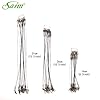 Saim-72-Pcs-Fishing-Leader-line-Wire-Soft-Plastic-Coated-Stainless-Steel-Wires-With-8Shape-Ring-and-Connector-Black
