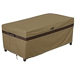 Classic Accessories Hickory Heavy Duty Rectangular Patio Table/Ottoman Cover - Durable and Water Resistant Patio Cover (55-631-240101-EC)
