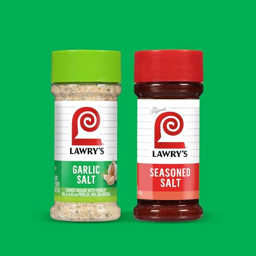LAWRY’S COARSE GRIND GARLIC SALT WITH PARSLEY, 28 OZ – ONE 28 OUNCE CONTAINER OF GARLIC SALT AND PARSLEY SEASONING FOR BEEF, POULTRY, STIR-FRY AND PASTA