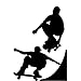 RoomMates RMK1313GM Chalkboard Skaters Peel and Stick Wall Decals