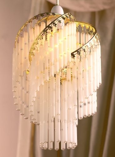 Modern Gold Frame Spiral Effect Ceiling Lighting Pendant Shade