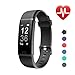 LETSCOM Fitness Tracker with Heart Rate Monitor Watch, Activity Tracker with Step Counter, Pedometer, Calorie Counter Watch for Android and iOS Smart Phone
