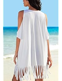 rainlover Womens letras imprimir Baggy Swimwear Bikini COVER-UPS la playa vestido