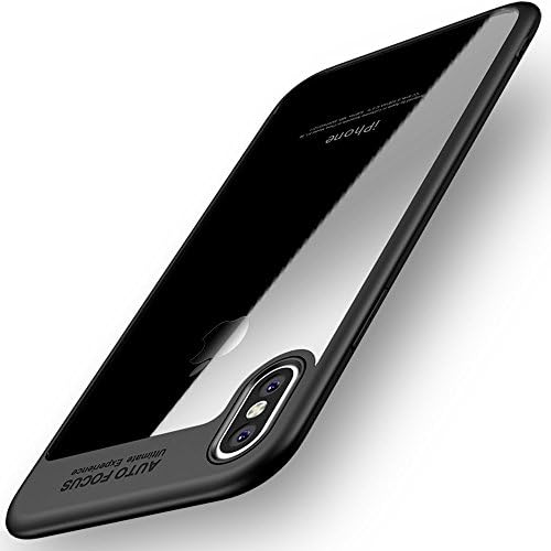 Boigoo Case for iPhone X Slim-Fit Ultra-Thin Anti-Scratch Shock Proof Dust Proof Anti-Finger Print TPU Case (Black/White/Red/Blue/Pink) (Black)