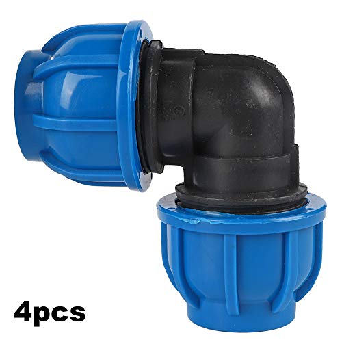 Cafopgrill 4 Stücke gartenschlauch Kupplung, PE Kunststoff Wasseranschluss Wasserleitung 32mm bis 32mm Winkeladapter… – Bild 8