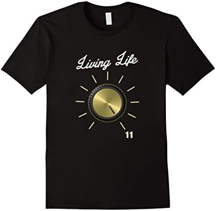 Mens Life on 11 These Go To Eleven - Volume Knob - Guitar TShirt Large Black