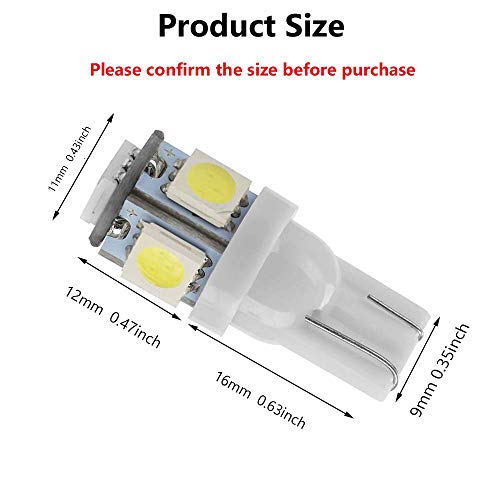 image for AMAZENAR 30-Pack White Replacement Stock #: 194 T10 168 2825 W5W 175 1