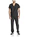 G Med Unisex Scrub Set V-Neck Top and Pant 2 PC Set(Menset-MED,BLK-L)