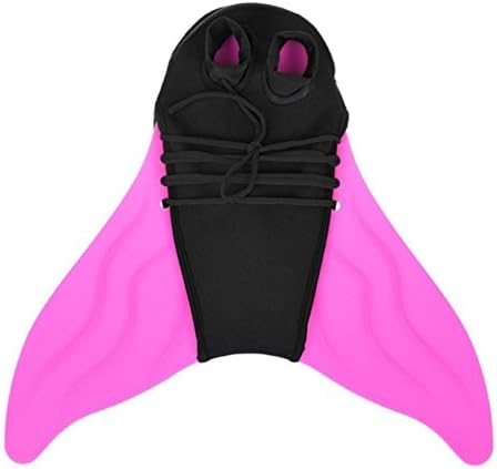 GOALUKK Mermaid Tails for Swimming with Monofin Training Diving Swim Fin for Kids and Adults(Pink Blue Black)