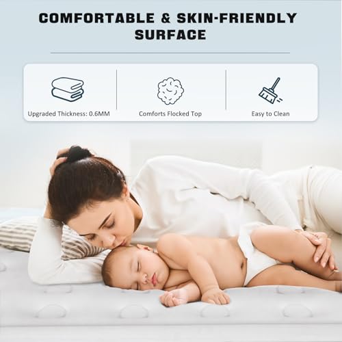 NALONE Double inflatable mattress, inflatable bed, electric double air mattress, quick inflation in three minutes, durable, for home use and receiving guests, 201 x 150 x 46 cm